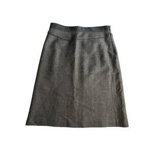 Faconnable Gray White Pencil Skirt 10 wool